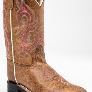 Shyanne Kids Tan and Pink Boots